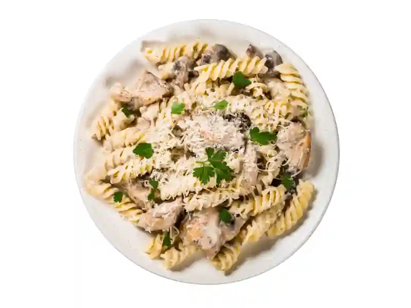 Cheesy pasta - veg,chicken, egg, sausage